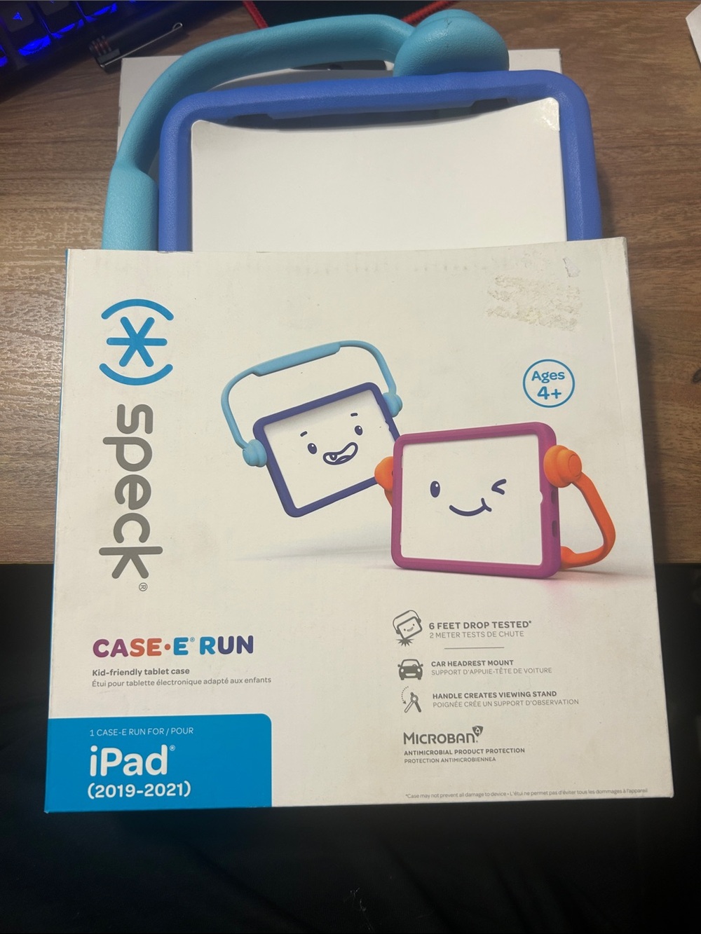 speck CASE•E•RUN Kid Tablet Handle Case in Light Blue and Blue